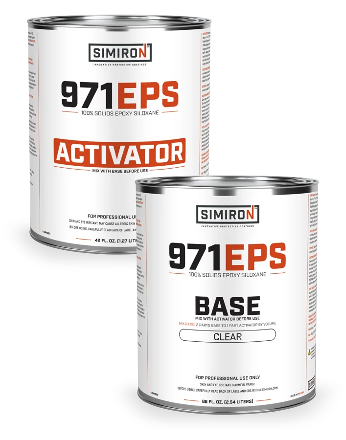 Simiron 971EPS base and activator cans